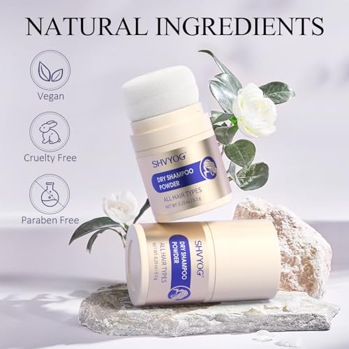 SHVYOG Dry Shampoo Powder, Travel Size Dry Shampoo, Powder Dry Shampoo for Dark Hair, Absorb Oil Mattifying Root Boost Dry Shampoo for Women, No White Cast, Benzene-Free, 0.29oz - Image 5