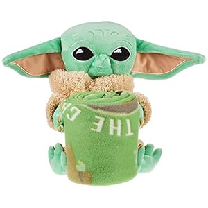 Northwest The Mandalorian, The Child Character Pillow and Fleece Throw Blanket Set, 40″ x 50″ Multi Color