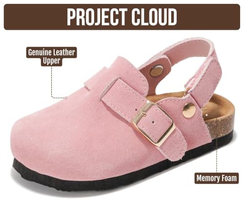 Image of Project Cloud Kids 100% Genuine Leather Non Slip Clogs with Cork Footbed