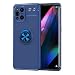 Produktbild LEYAN Schutzhülle für Oppo Find X3 Pro (6,7 Zoll), TPU-Silikon-Gel, stoßfest, Bumper Case Cover mit Anti-Scratch, Ring um 360 ° drehbar, Blau + Blau
