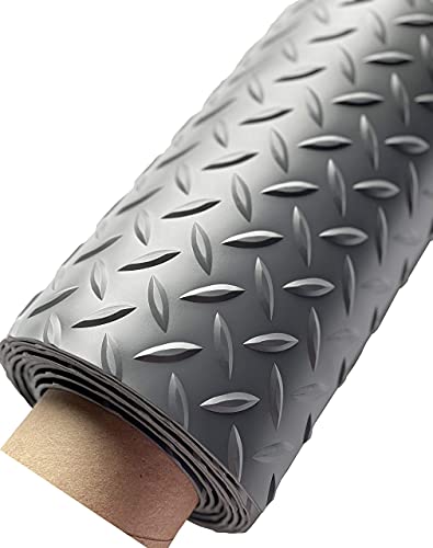 G-Floor Diamond Tread 5'X10' Garage Floor Mat In Slate Grey #TOP3