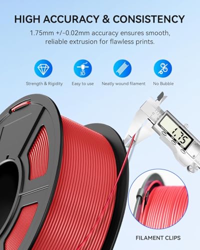 Image of JAYO PLA+ Filament 1.75mm Black 1.1KG, PLA Plus 3D Printer Filament | Tougher and Stronger, Neatly Wound , Vacuum Sealed, Dimensional Accuracy + /- 0.02 mm, Fit Most FDM 3D Printers