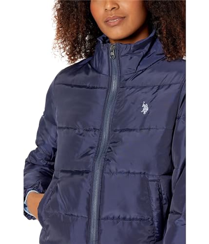 U.S. POLO ASSN. Cropped Puffer Jacket Evening Blue LG3