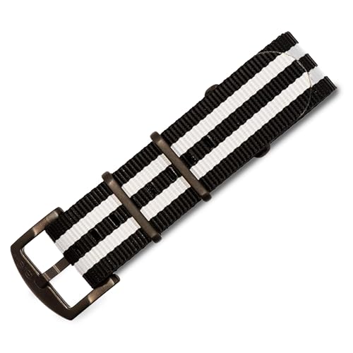 Image of BluShark - Original Collection Military-Style Waterproof Watch Strap, Fits All Timepiece Brands, Durable Nylon Wristwatch Accessories with Stainless Steel Buckle - 18mm, 20mm, 22mm & 24mm Watch Bands