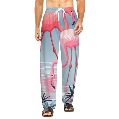 Vêtements de nuit Flamant : bas de pyjama femme long et pantalon de détente S