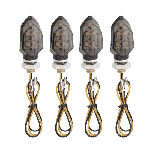 Clignotants moto 12V ambre universels M8 pour avertisseur lumineux