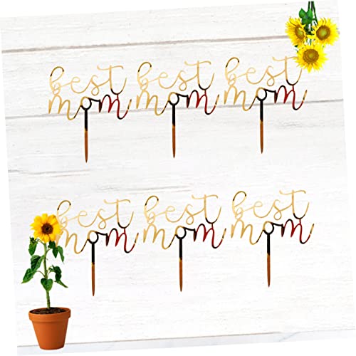 BESTOYARD 6 Pçs Topper De Bolo Mãe Decorações De Cerimônia De Casamento Decorações De Cupcake Cupcak