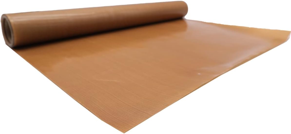 39" x 5 Yard PTFE-Coated Fabrics Sheet Roll Sublimation Heat Resistant PTFE Fiberglass Fabric for Heat Press Transfer Sublimation Printing - 8Mil Thickness (0.2mm)