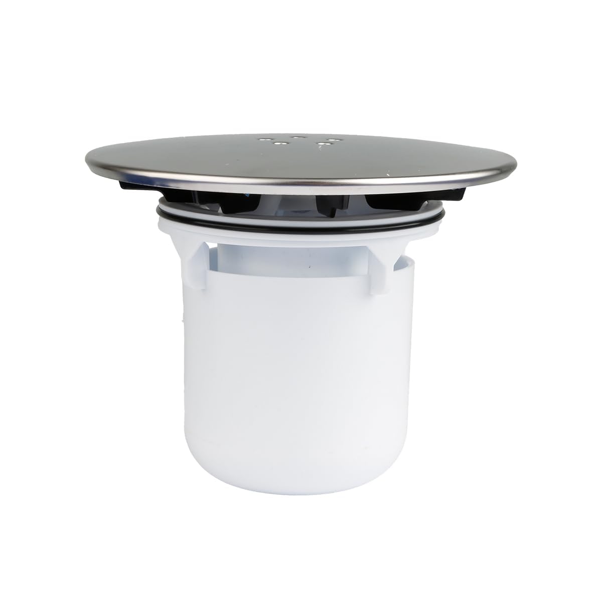 Groveess Silver Shower Drain Replacement Cover - Durable Waste Trap Cap With Removable Top For 90Mm/115Mm Plughole - Fast Flow Outlet