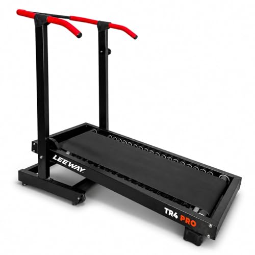 Image of LEEWAY TR4 PRO Manual Treadmill for Home 100 kg+| Non Electric Running Machine with 48x16in Surface| Foldable Jogging Treadmill Manual for Home | Roller Walking Pad, No Electricity Needed Thread Mill