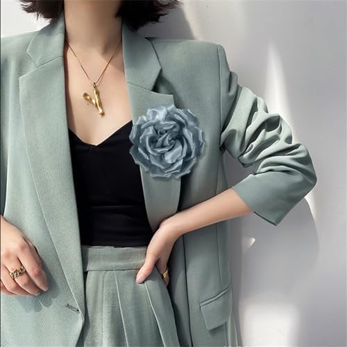 Image of 4.3 inch Red Rose Hair Clip Large Flower Brooches for Women | Charming Flowers Pins for Clothes | Turn Heads with Stylish Rose Hair Clip Flower Brooch Pin for Clothes & Clips for Woman
