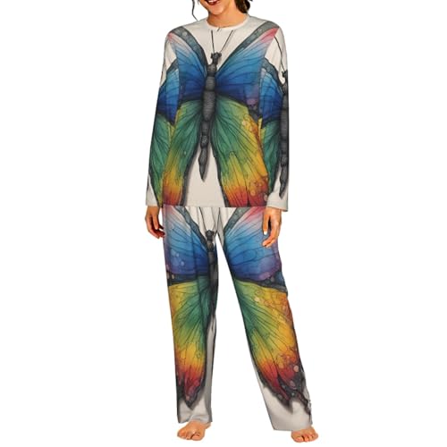 Pyjama femme confort vêtements de nuit amples ensemble élastique