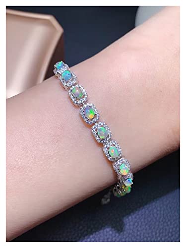 Bracelet opale et argent 925, le cadeau femme élégant pour un anniversaire unique