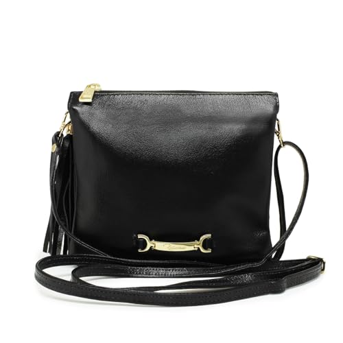 Bolsa a Tiracolo de Couro Mari - Preto