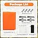 RunNico Blaze Orange Hunting Blind Cap, Hunting Blind Safety Cap Cover with Windproof Clips and Stakes, Orange Ground Blind Cap for Hub 4 Sides Hunting Ground Blinds