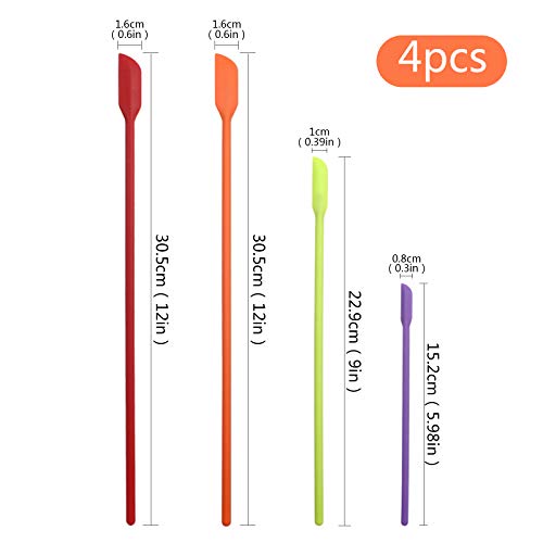 Hileyu 4 Pezzi spatola Silicone Set Piccola