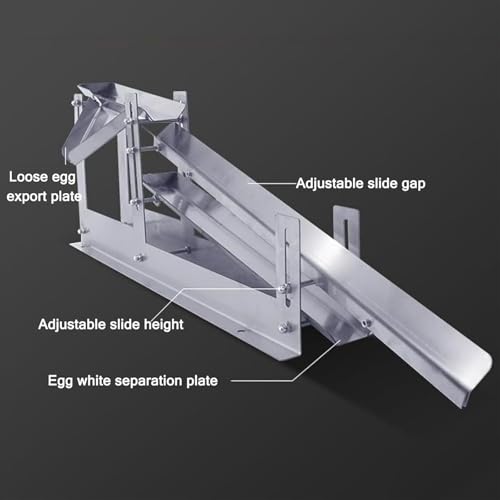 Separatore commerciale per uova, in acciaio inox, per albume e tuorlo, regolabile in altezza, 500-800 uova/h per pasticceria e pasticceria