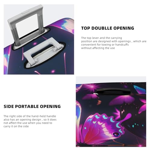 Travel Luggage Cover Funny Butterfly B Fashion Washable Baggage Suitcase Protector Fit For 18-32 Inch Luggage4