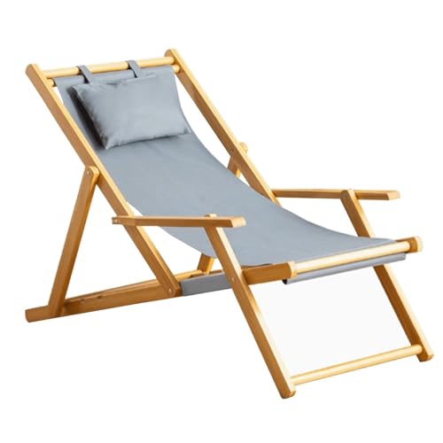 Chaise longue pliante contre les douleurs de dos transat réglable gris - 2