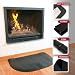 TEXFIRE - Alfombra ignífuga semicircular Multicapa, protector de suelo para estufa y...