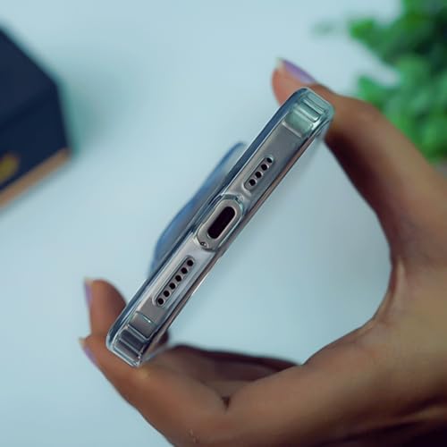Image of Peeperly Back Cover Case for iPhone 14 Plus Soft TPU, Shockproof Protective Durable Cute Rabbit Acrylic Magnetic Fancy Case for Girls & Women
