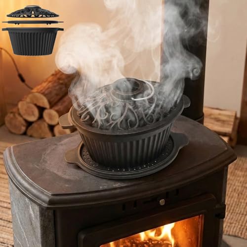 Aurionix Cast Iron Wood Stove Steamer & Humidifier Set