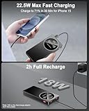 Power Bank Fast Charging 10000mAh, PD3.0 QC4.0 22.5W Portable Charger USB C Input & Output, Powerbank with LED Display, Battery Pack Compatible with iPhone16/15/14/13/12, Samsung, Android More, Black - Image 2