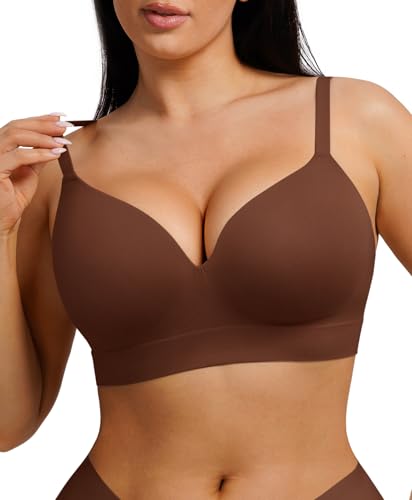 Image of FeelinGirl Wireless Supportive Bra for Women, Seamless Comfort Bralettes No Underwire Full Coverage Everyday Bras