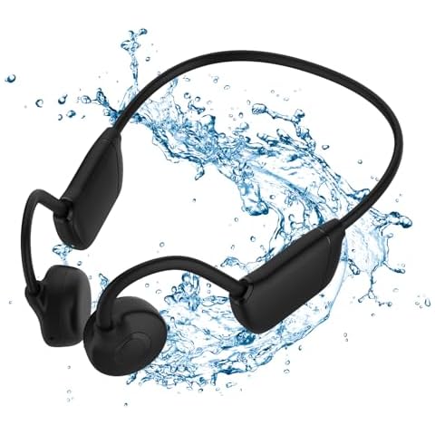 Atopskins Bone Conduction Headphones Bluetooth 5.3 Open Ear Headphones 30GB 11Hrs Playtime Wireless Sports Earphones Outer Ear Headphones IPX6 Waterproof Headset for Running Work with Earbuds Cover