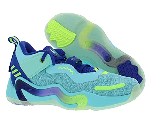 adidas D.O.N Issue 3 GCA Unisex Shoes Size 12.5, Color: Pulse Aqua/Bold Blue/Bright Cyan