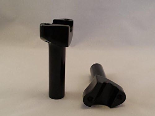 Black FXSTB Style Handlebar Risers For All Harley Models Sportster Dyna Road King