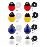 LCCBMMD Motorcycle Repair Parts Boat Ball, Floating Buoy, Dock, Mooring Buoy for Jetty, Row Durable(Red with White Rope)