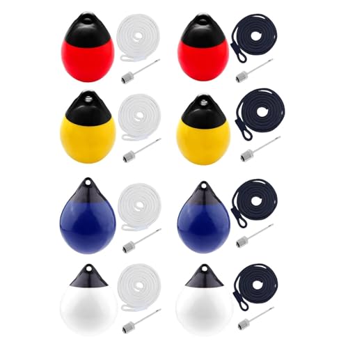 LCCBMMD Motorcycle Repair Parts Boat Ball, Floating Buoy, Dock, Mooring Buoy for Jetty, Row Durable(Red with White Rope)