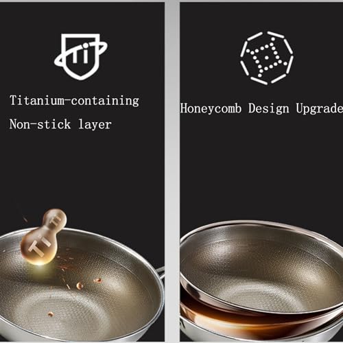 Wok de acero inoxidable 34 cm sin tapa miniatura 5