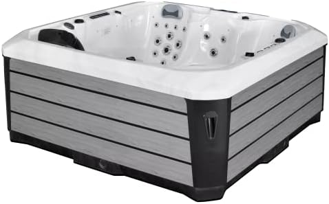 Comfort Hot Tubs - Hot Tub Spa - Seats 5-6 People - 51 Jets – Standard Heavy Duty Flip Cover, Water Fountains, Ozonator, LED Lights, Headrests, and More