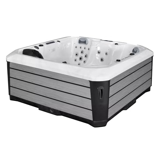 Comfort Hot Tubs - Hot Tub Spa - Seats 5-6 People - 51 Jets – Standard Heavy Duty Flip Cover, Water Fountains, Ozonator, LED Lights, Headrests, and More