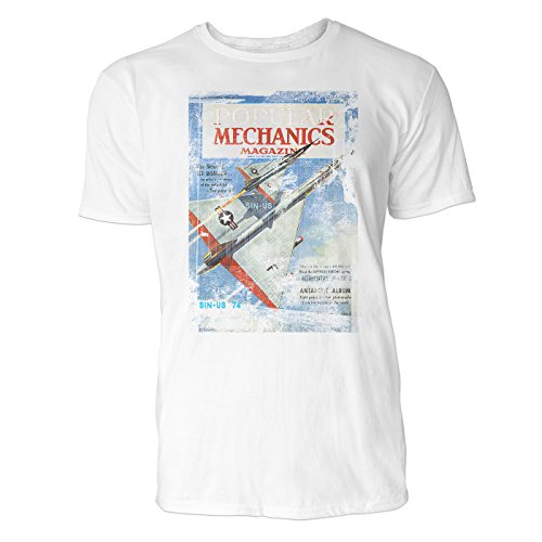 Photo de Paul Sinus Art Popular Mechanics Magazine T-shirt humoristique pour homme Blanc - - XX-Large