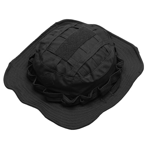 IDOGEAR SPORTS Tactical Boonie Hat for Men Women Brim Sun Hat for Outdoor Activities Like Fishing Hiking Hunting & Camping (US Alpha Medium Black)