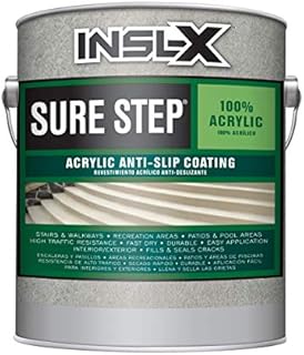 INSL-X SU031009A-01 Sure Step Acrylic Anti-Slip Coating Paint, 1 Gallon, Light Gray