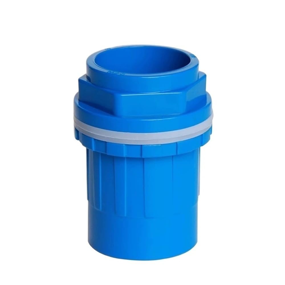 Pipe Drainage Joint 5Pcs PVC Pipe Straight Drain Joint Coupling, Water Supply Tube Connector 20/25/32/40/50mm for Aquarium(Blue,20mm)