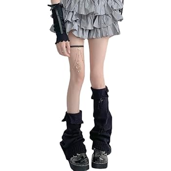 ★24-25FW新作★threetimes★Mew leg warmers Amazon.com: Obenie Y2K Leg Warmer Autumn Winter Broken Hole