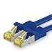 Produktbild 1aTTack.de Cat.7 Netzwerkkabel 0,25m Blau 1 Stück Cat7 Ethernetkabel Netzwerk LAN Kabel Rohkabel 10 Gb s SFTP PIMF LSZH Set Patchkabel mit Rj 45 Stecker Cat.6a
