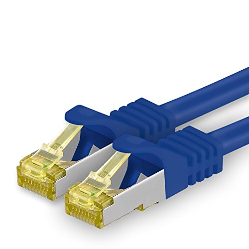 Cat.7 Patch Cable Set, S/FTP (PiMF) Ethernet LAN Network Cables, 10 Gigabits/10000 Mbps, High Speed