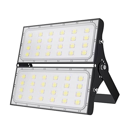200W Projecteur LED Exterieur, Paideste Super Lumineux 20000LM Spot LED Extérieur, Blanc Chaud 3000K Éclairage de Sécurité, IP65 Etanche Lampe LED Exterieur pour Jardin, Granges, Cour, Garage Cover