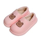 Type d'article : pantoufles YEKIM Pantoufles homme et femme Pantoufles d\'hiver imperméables Chaussons chauds pour la maison Pantoufles en peluche pour couples, P36 37, P36-37
