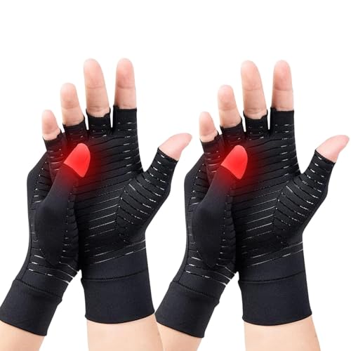 La mejor selección de Cuidado de tejidos los mejores 10. 35 2 Pares Guantes de Artritis para Unisex, Guantes de compresión de medio dedo, Alivia Dolor Reumatoide y Rigidez de Muñeca, Antideslizante, Transpirable, Ideal para Trabajo y...