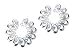BODYA Blue Cz Gems Crystal Sunflower Nipple Shield Rings Non-piercing Clip on Circle Nipple Ring Tribal Flower Pair