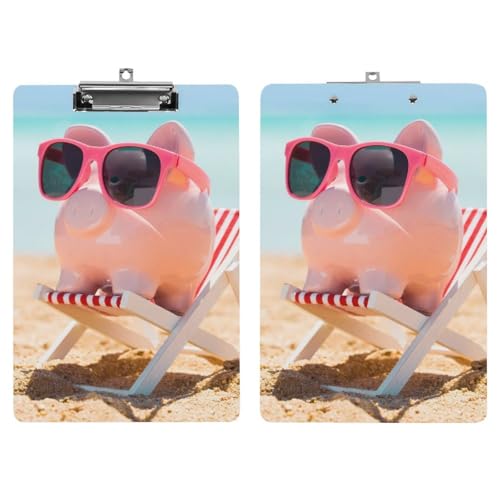 Planchette A4 cochon à lunettes de soleil pour écrire debout sans table - 7