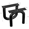 Orgerphy 16” Black U-Shape Metal Table Legs (2PCS)| Heavy Duty Coffee Table Legs Furniture Legs Bench Legs | Mid Century Modern Metal Legs for Coffee Table Furniture Bench Legs (16”H x 15”W) #1