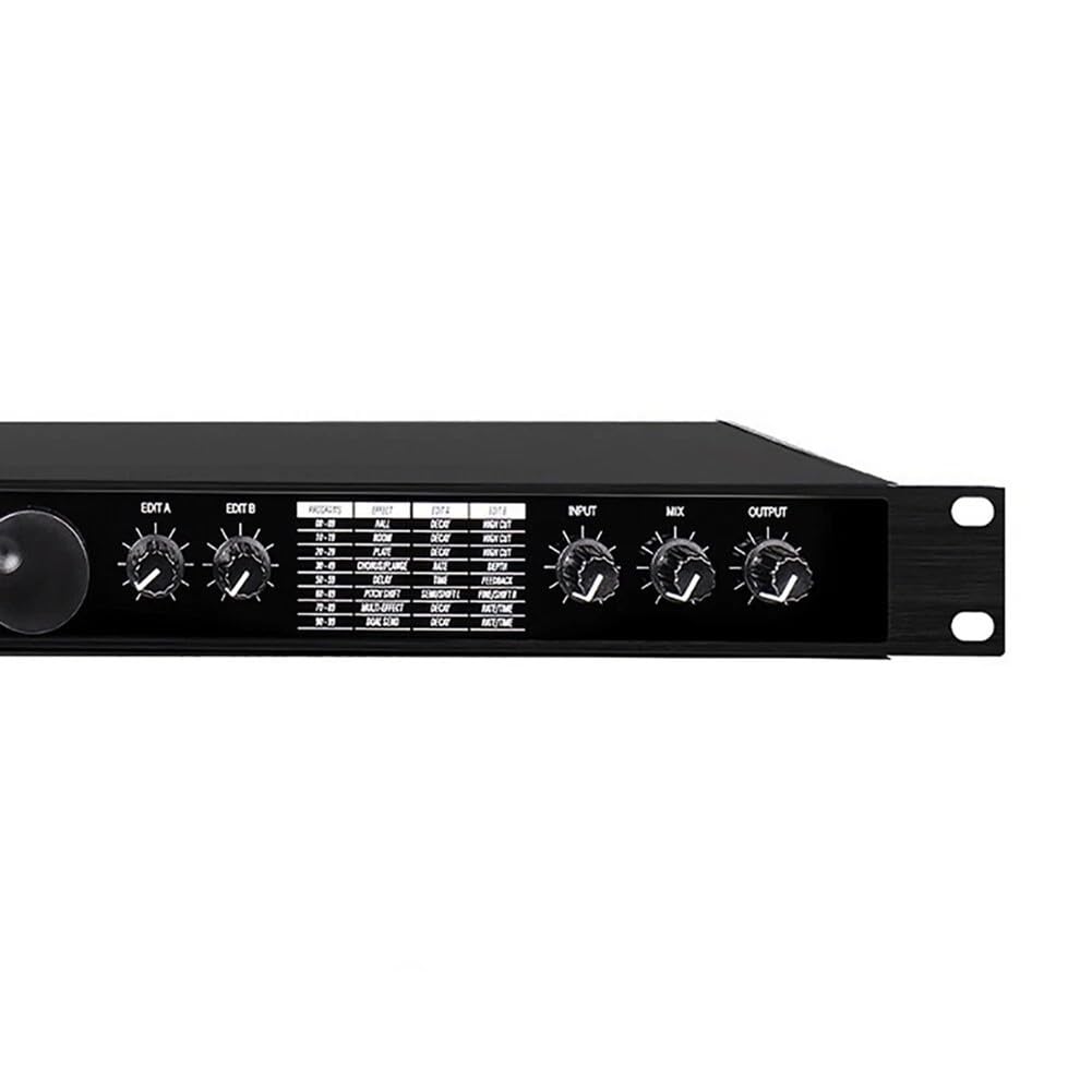 Gax-4II Pro Digital Reverb Audio Procesador para efectos DSP Voz Micrófono Ecualizador 99 Presets 199 Memoria Metal Negro Estudio Escenario